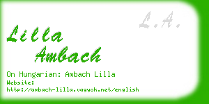 lilla ambach business card